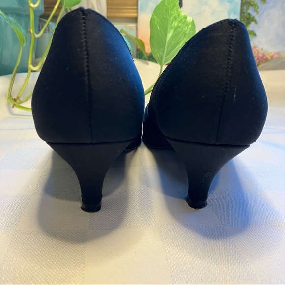 Impo Black Peep Toe Low Heel Shoe, 6M - Picture 3 of 13